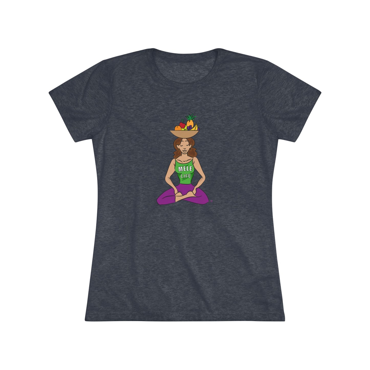 Women's Triblend Tee - Yoga Lady 1