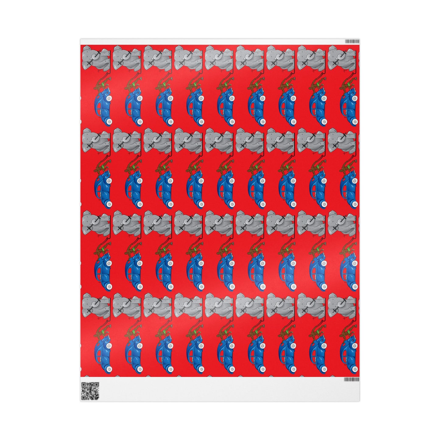 Wrapping Paper - Strong black man   (red paper)