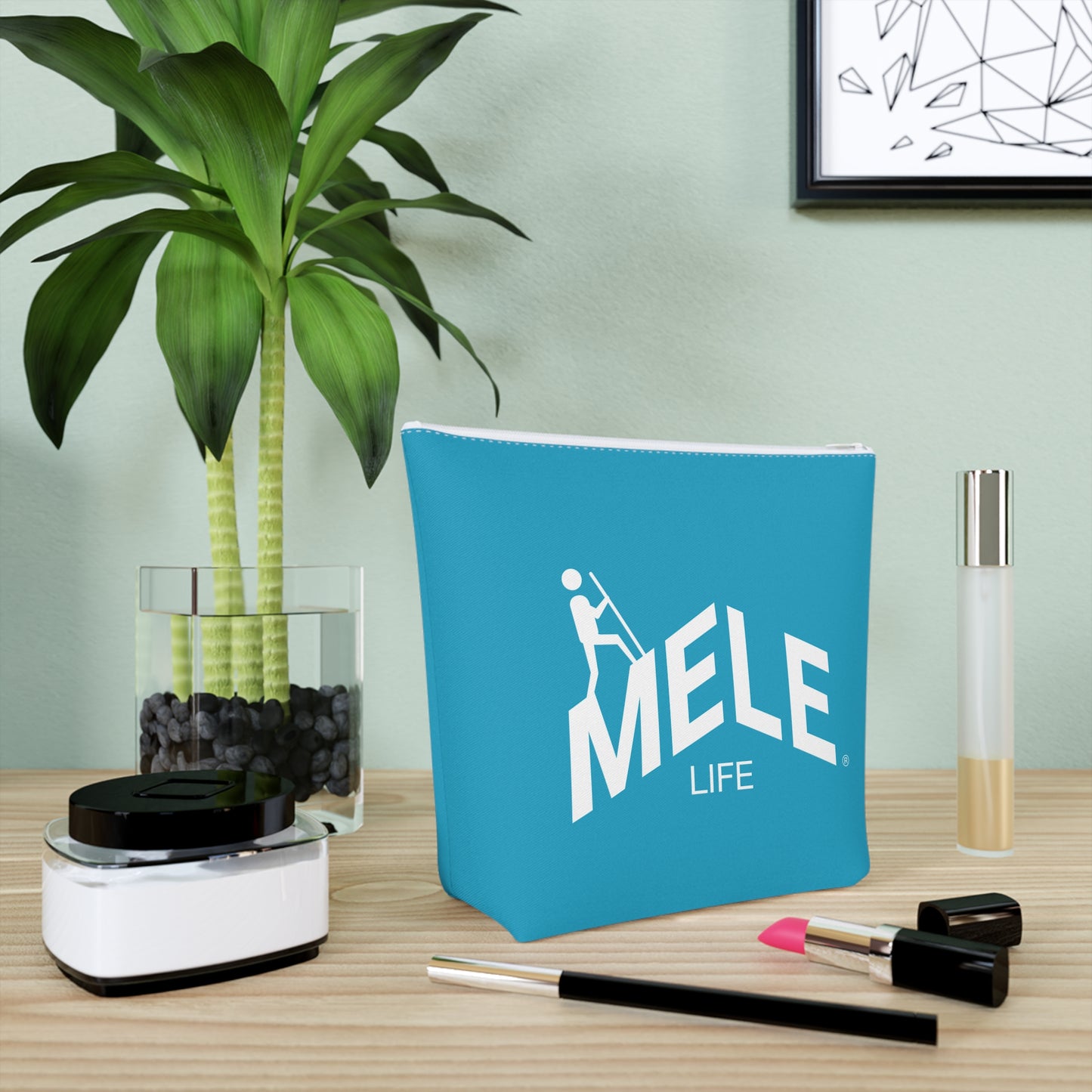 Cosmetic Bag - MELE LIFE logo   (turquoise)