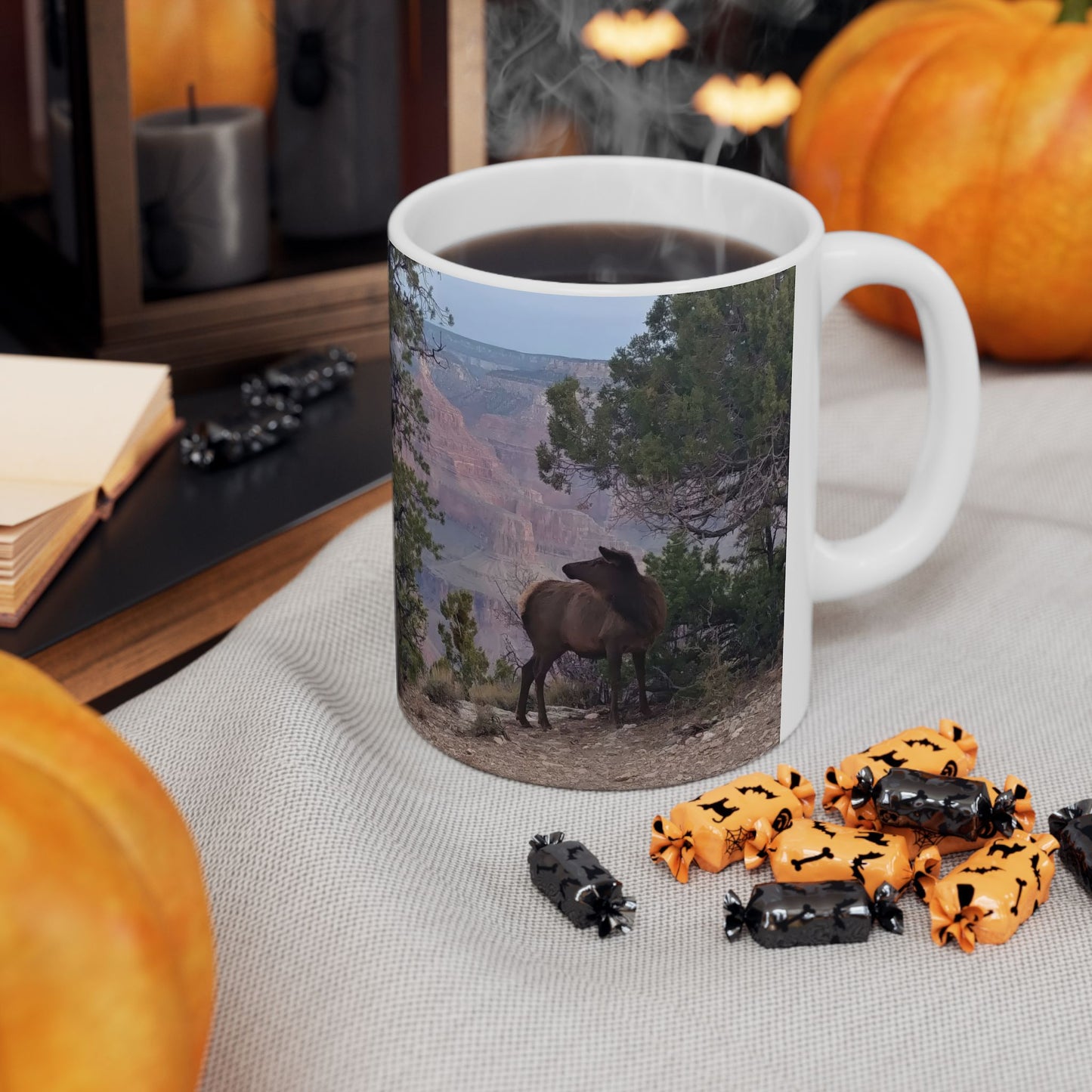 Coffee Mug (11oz/15oz) - Elk at Grand Canyon