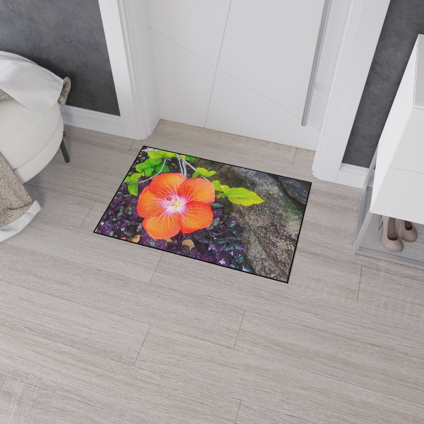 Floor Mat - Hawaiian Hibiscus Flower