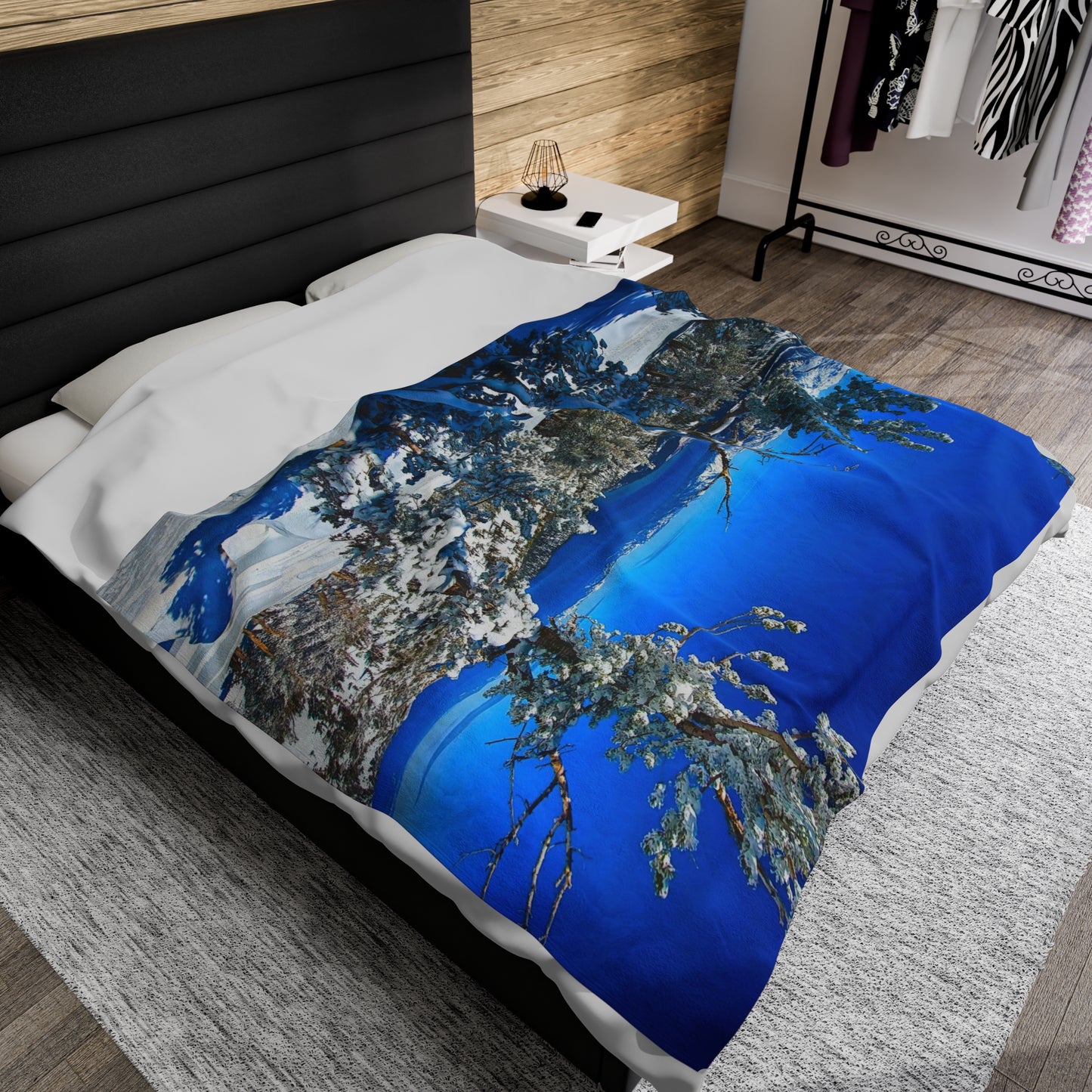 Blanket Velveteen Plush - Lake Tahoe in Winter