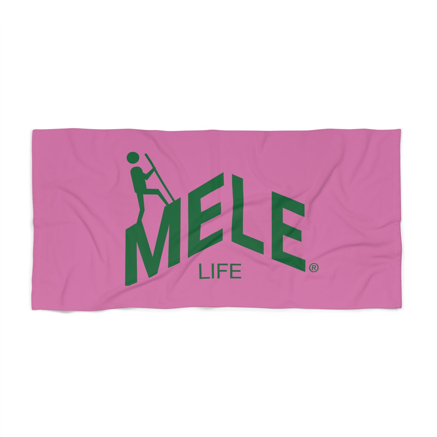 Beach, Bath & Pool Towel - MELE LIFE logo  (pink)