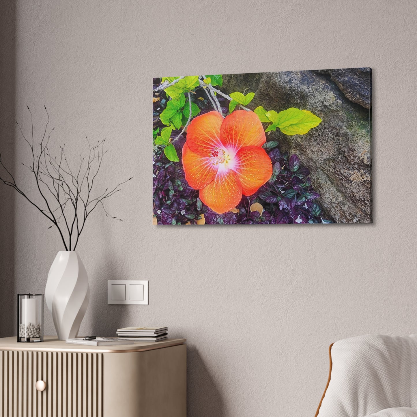 Canvas Wall Art - Hawaiian Hibiscus Flower