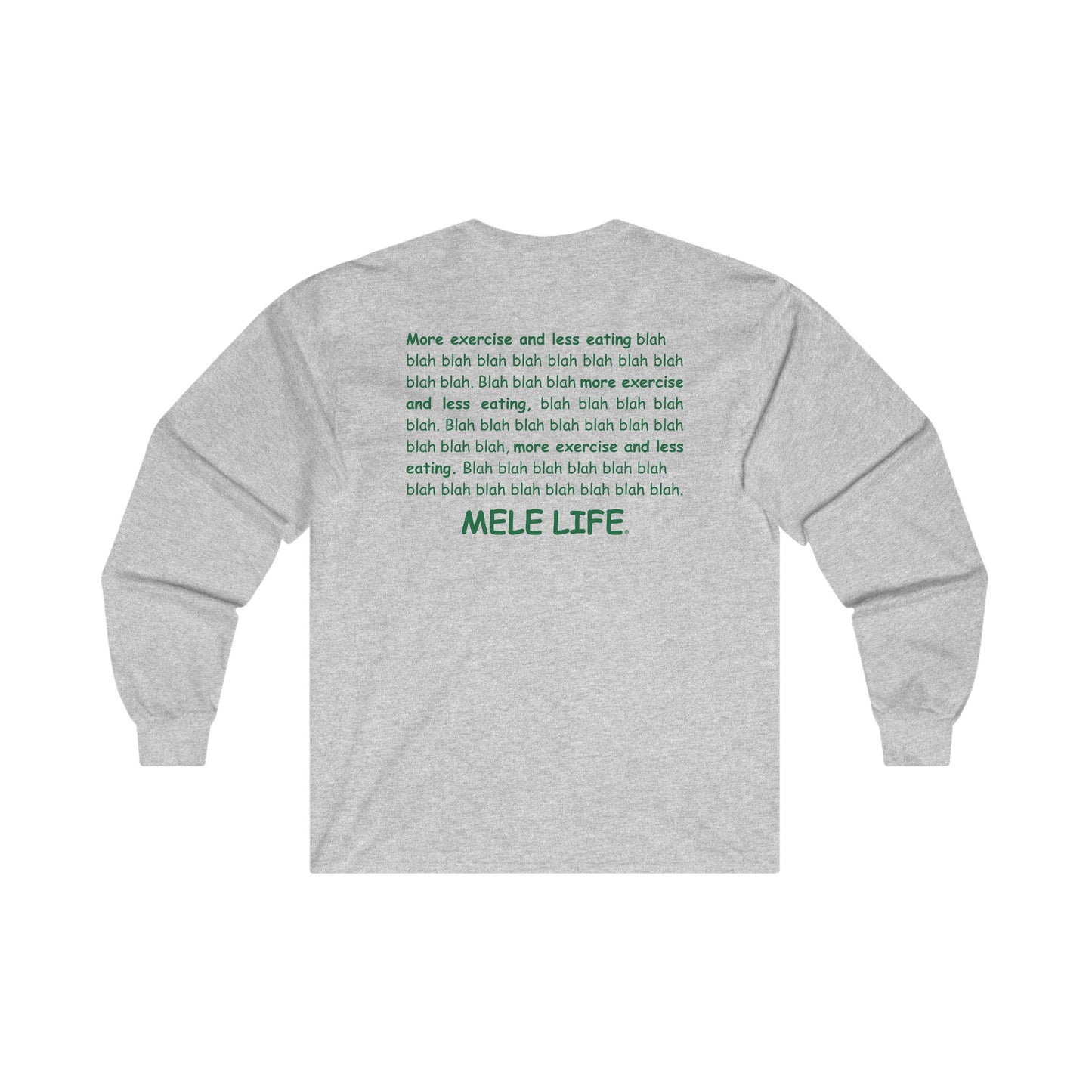 Long Sleeve Tee (unisex) - Veggie Bike (green lettering)