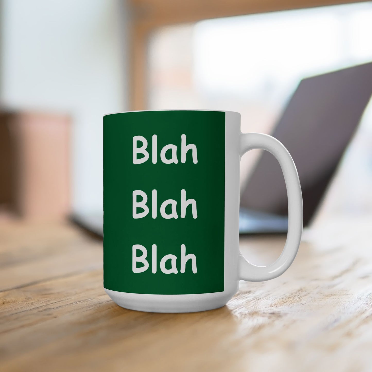 Coffee Mug (11oz/15oz) - Blah Blah Blah  (green)