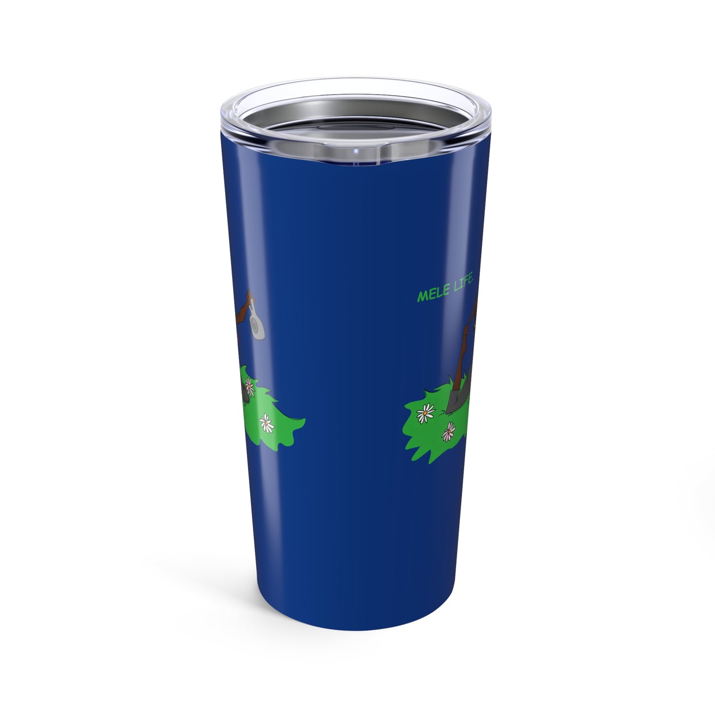 Tumbler (20oz) - Yoga Lady 2  (blue)