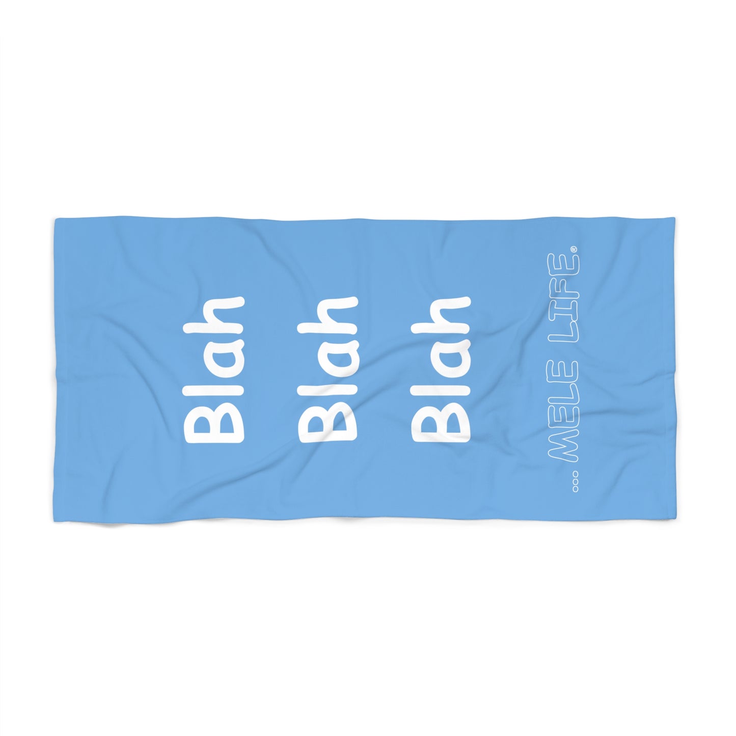 Beach, Bath & Pool Towel - Blah Blah Blah (light blue)