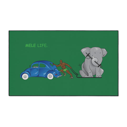 Floor Mat - Strong Black Man  (green)