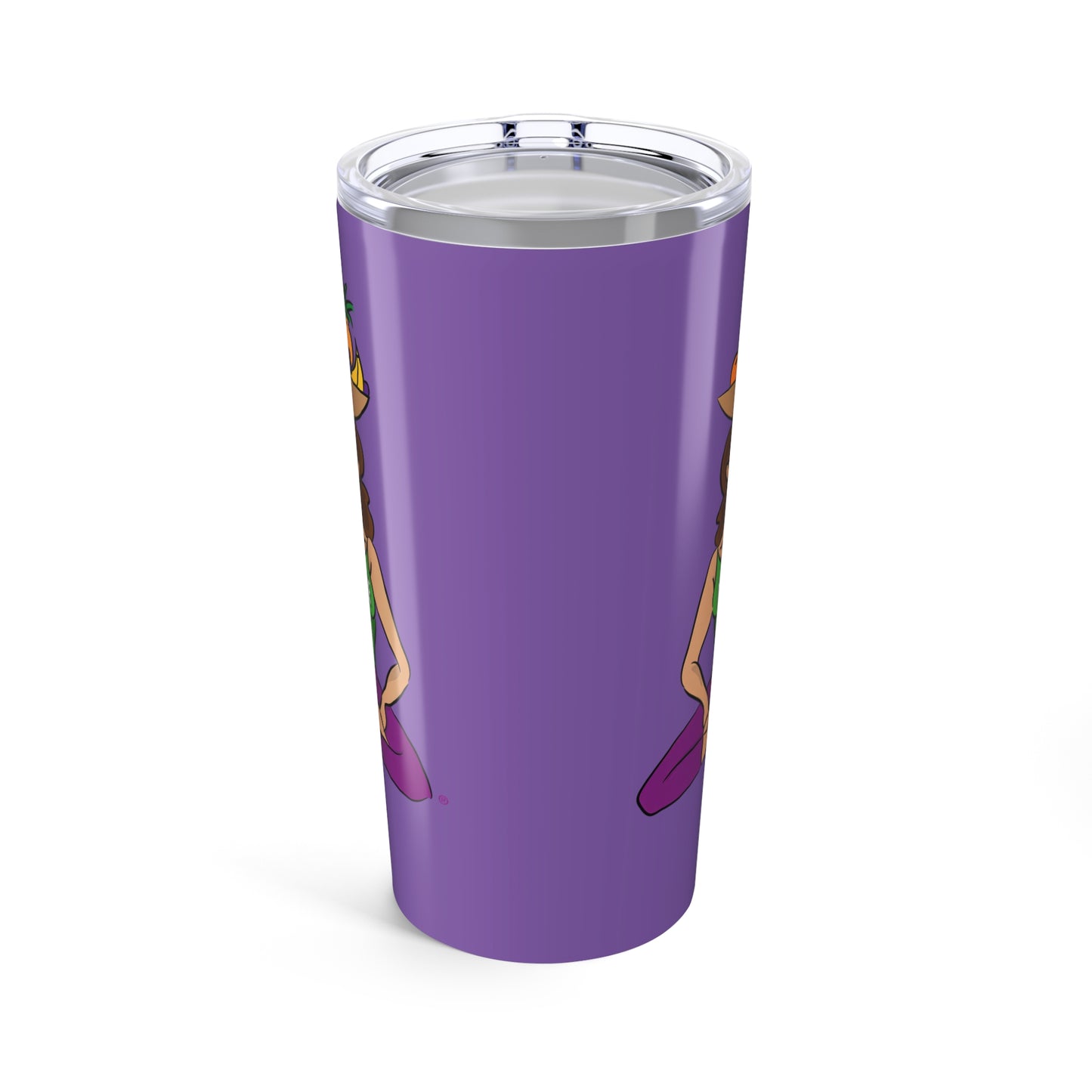 Tumbler (20oz) - Yoga Lady 1  (purple)