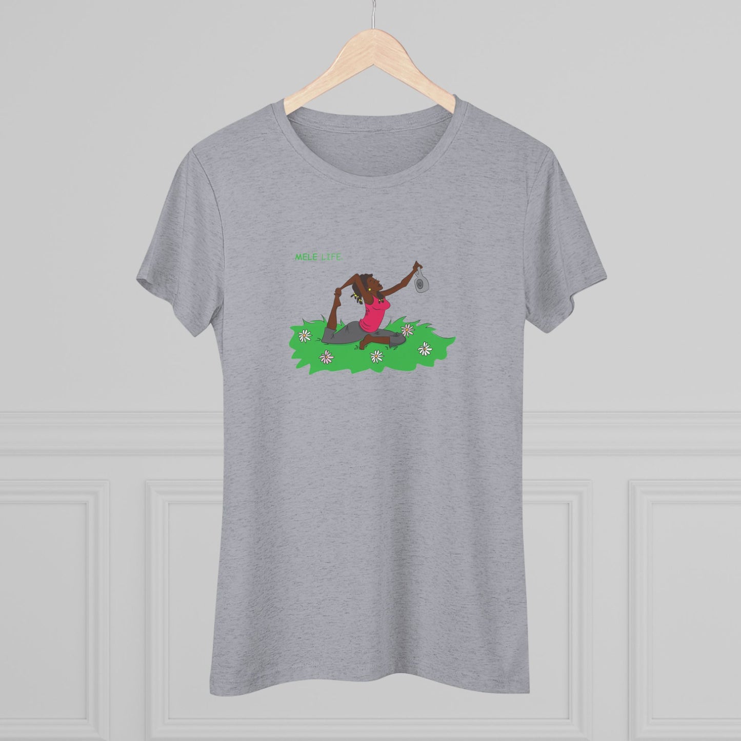 Women's Triblend Tee - Yoga Lady 2