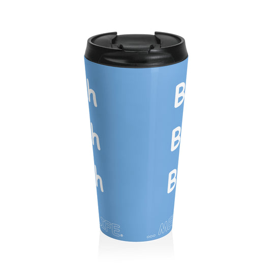 Travel Mug (15oz) - Blah Blah Blah    (light blue)