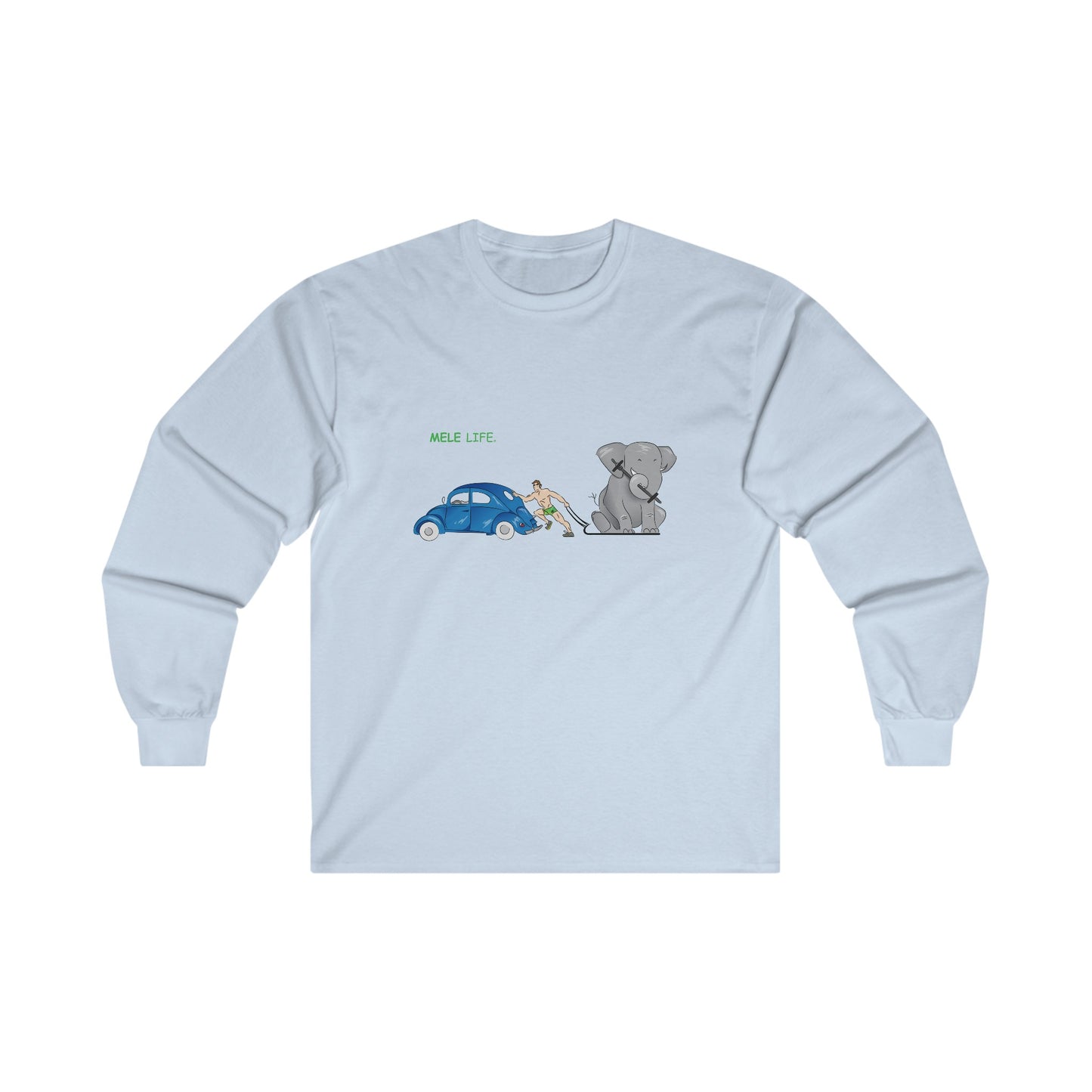 Long Sleeve Tee (unisex) - Strong White Man (green lettering)