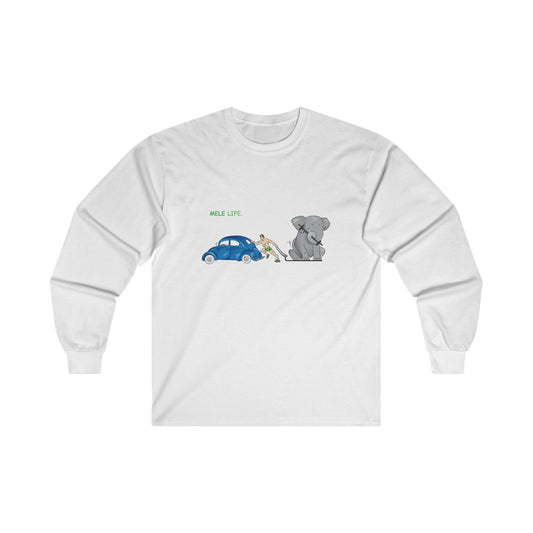 Long Sleeve Tee (unisex) - Strong White Man (green lettering)