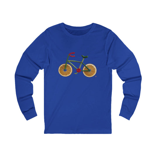 Long Sleeve Tee (Unisex) - Veggie Bike  (white text)
