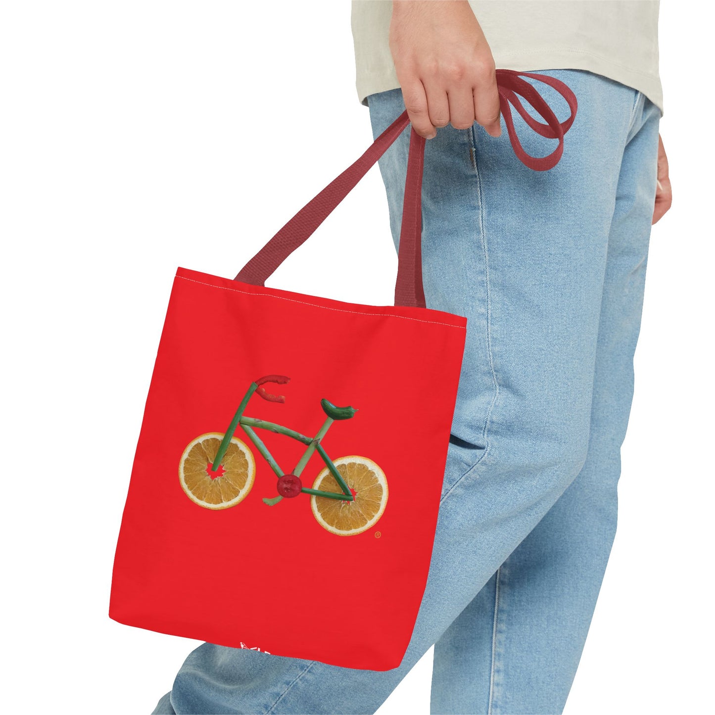 Tote Bag - Veggie Bike  (red)