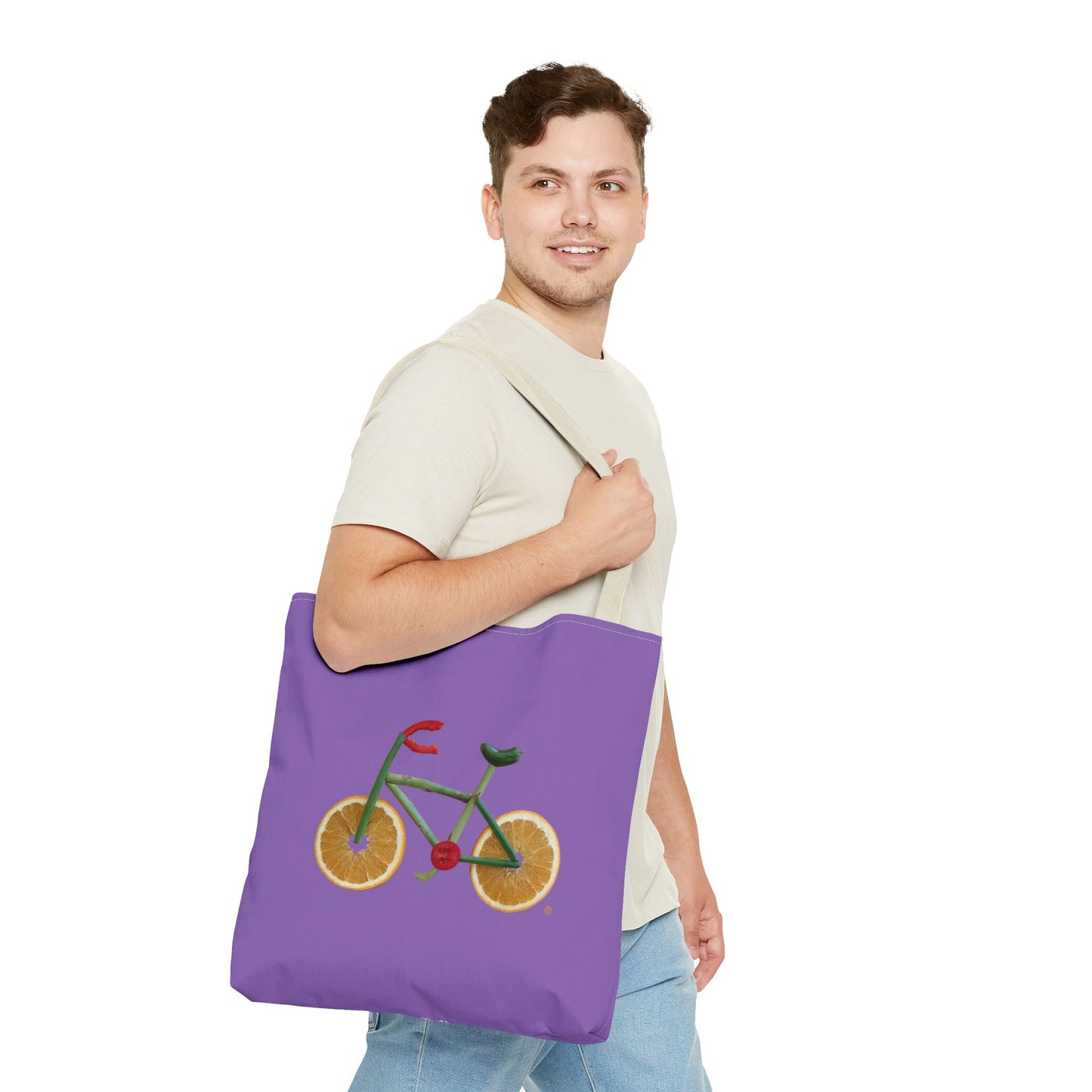 Tote Bag - Veggie Bike  (purple)