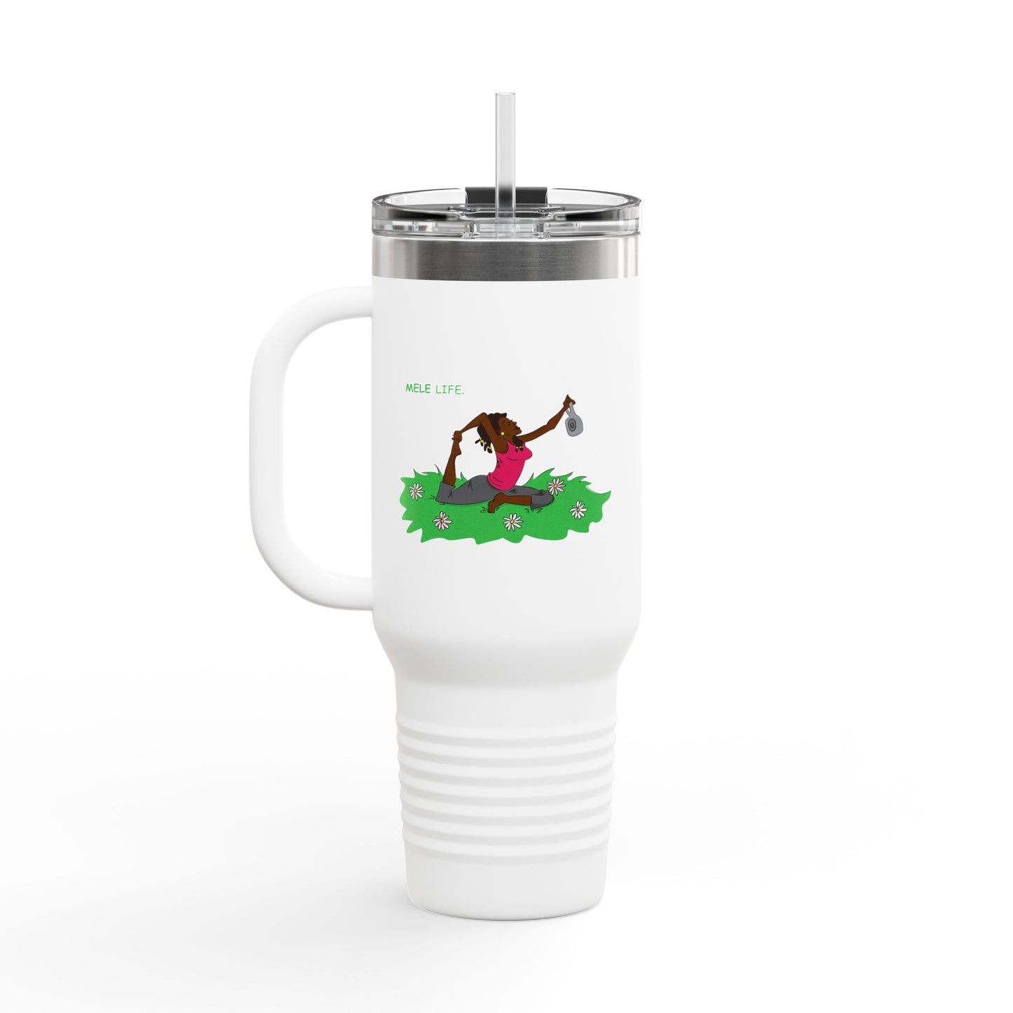 Travel Mug (40 oz) - Yoga Lady 2