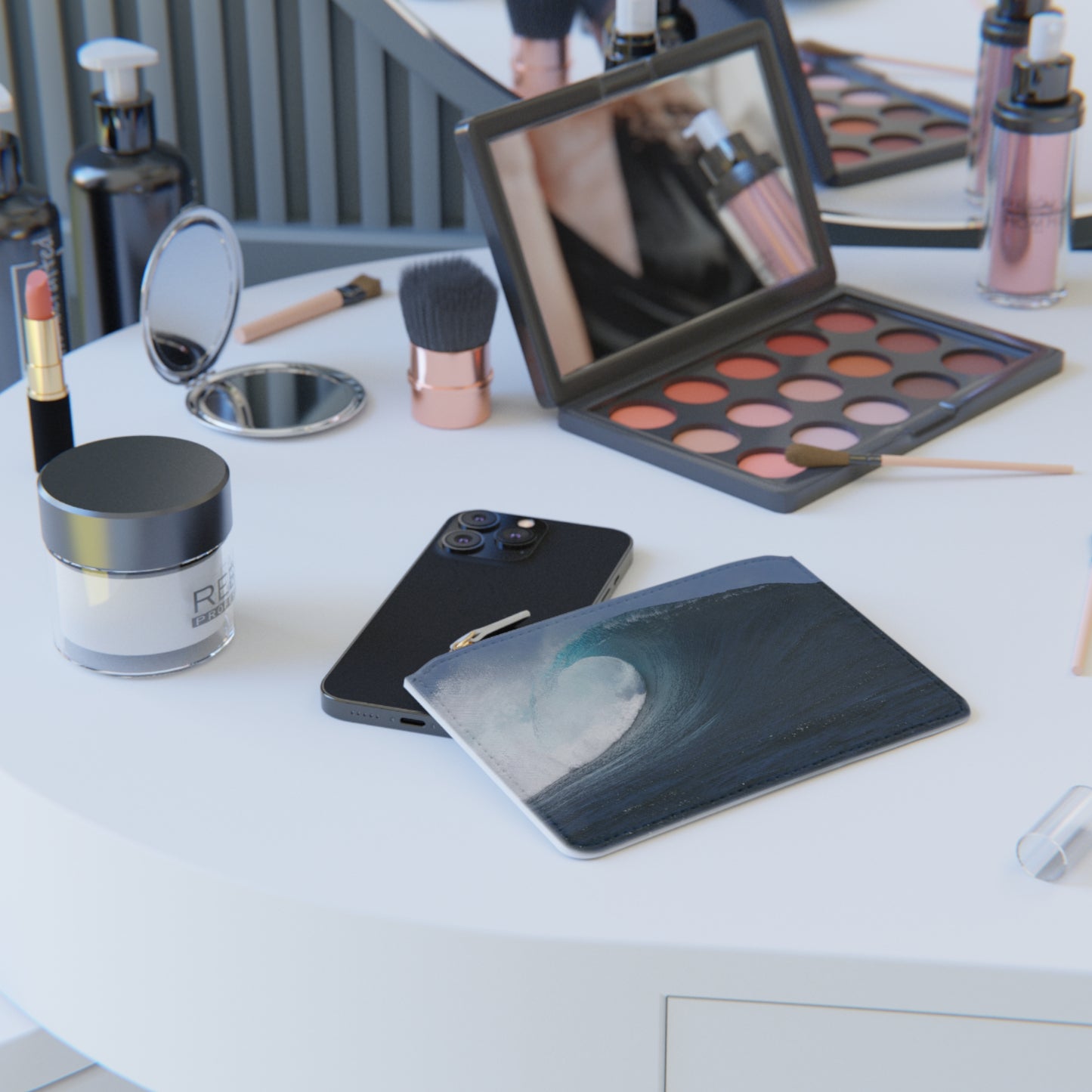 Clutch Bag (mini) - Hawaiian Hibiscus and Wave