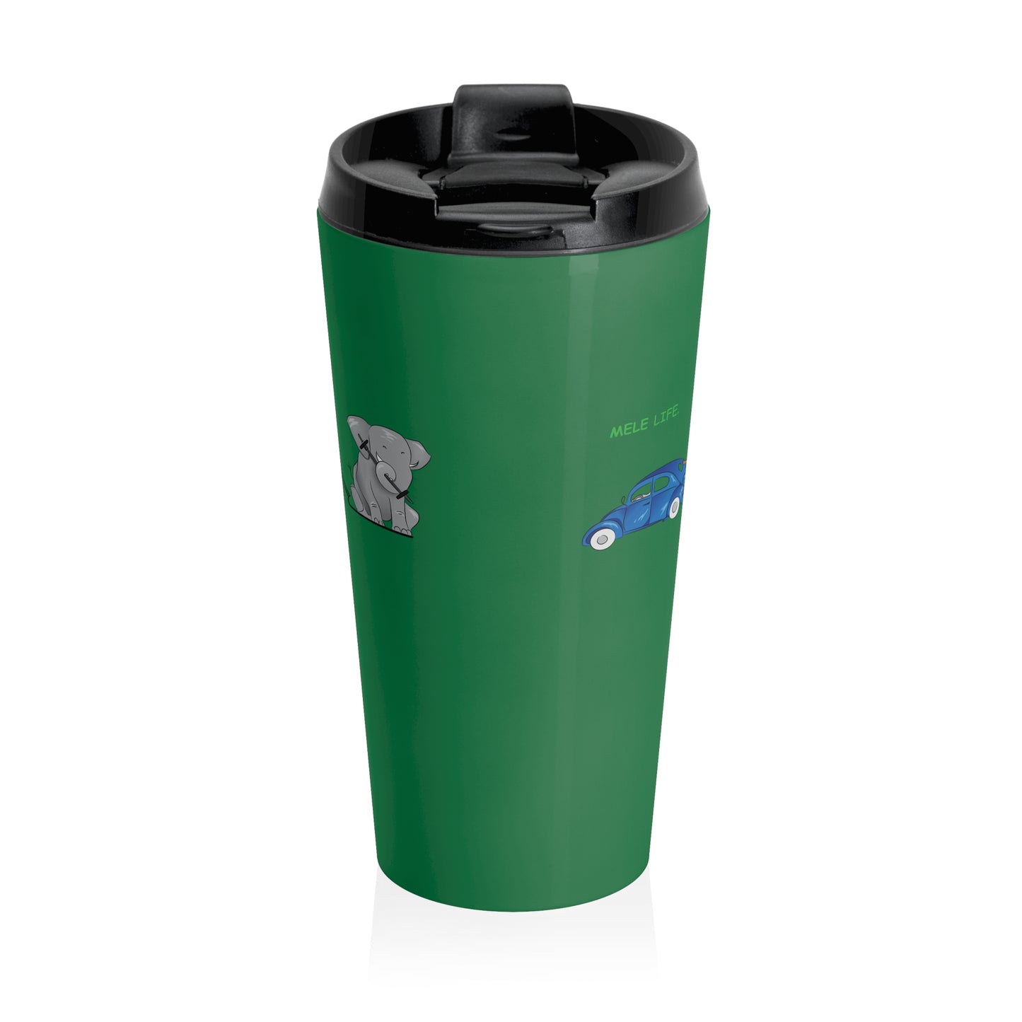 Travel Mug (15oz) - Strong Brown Man  (green)