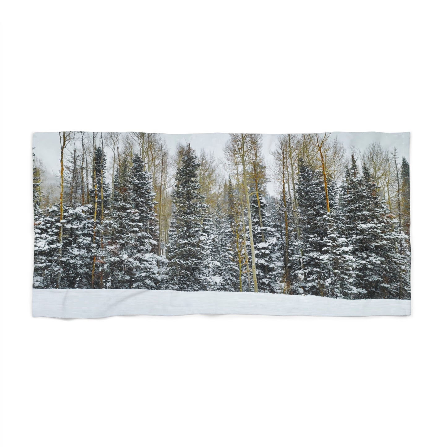 Beach, Bath & Pool Towel - Forest Winterscape