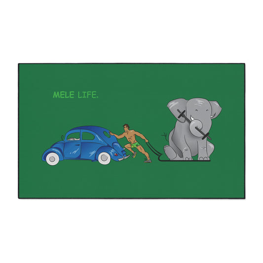Floor Mat - Strong Brown Man  (green)