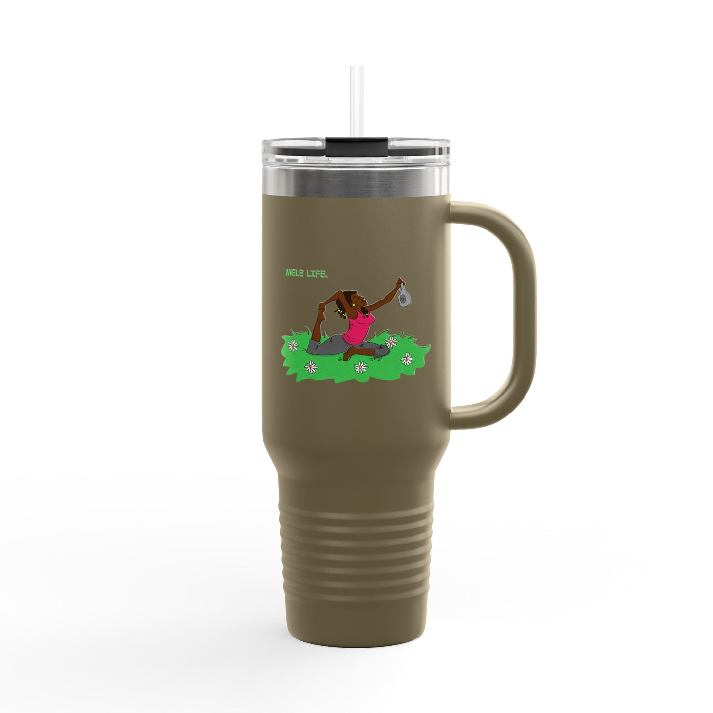 Travel Mug (40 oz) - Yoga Lady 2