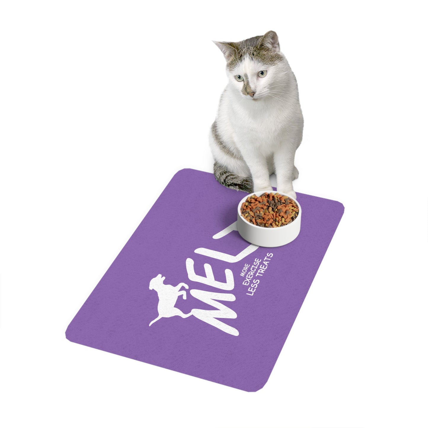 Dog Food Mat - MELT logo  (purple)