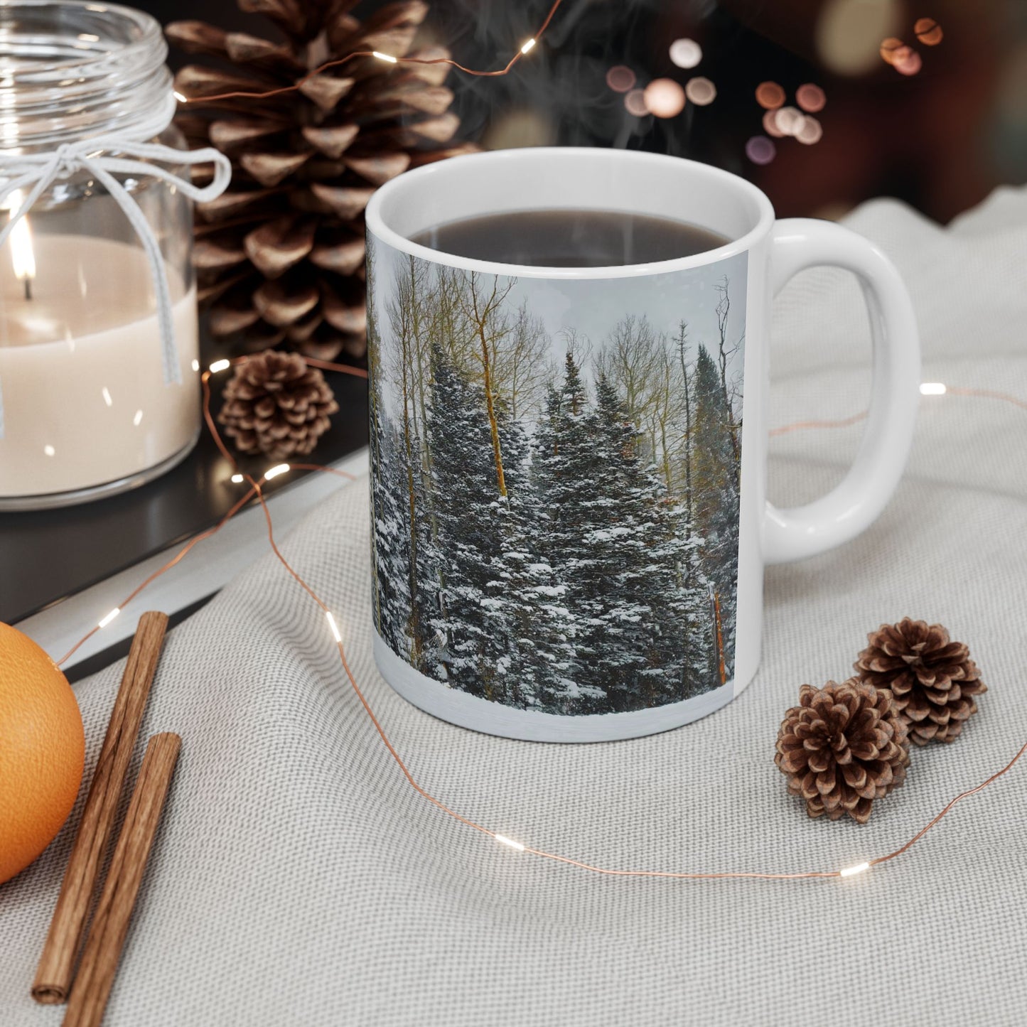 Coffee Mug (11oz/15oz) - Forest Winterscape