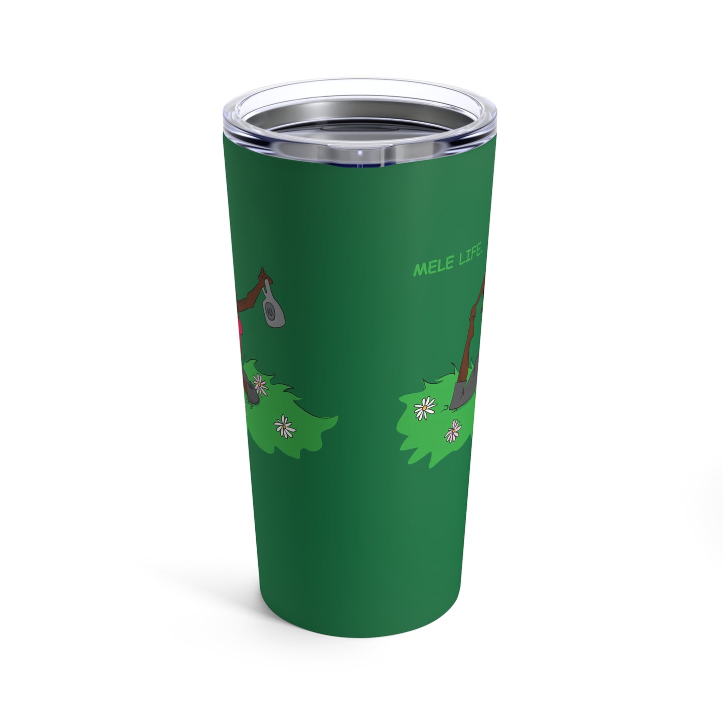 Tumbler 20oz - Yoga Lady2   (green)