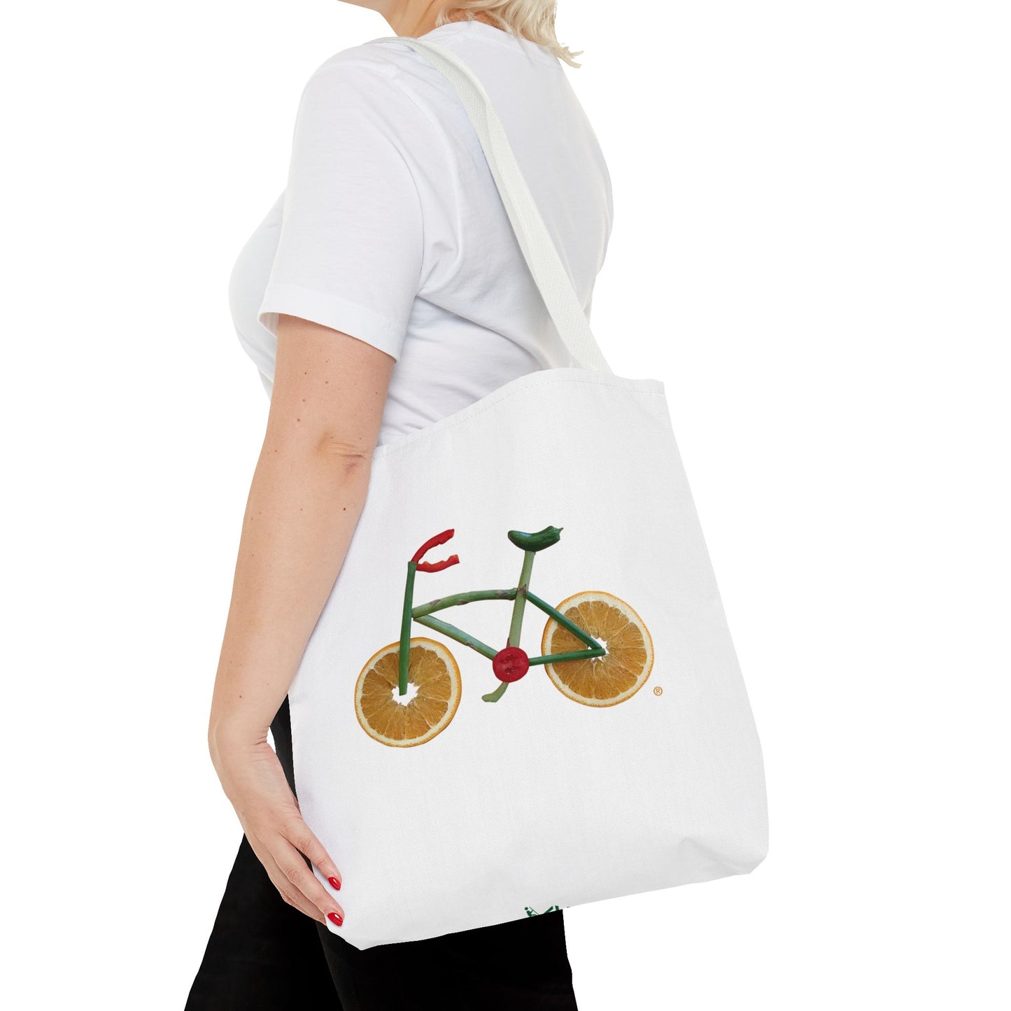 Tote Bag - Veggie Bike  (white)