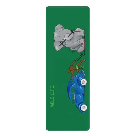 Yoga Mat - Strong black man  (green mat)