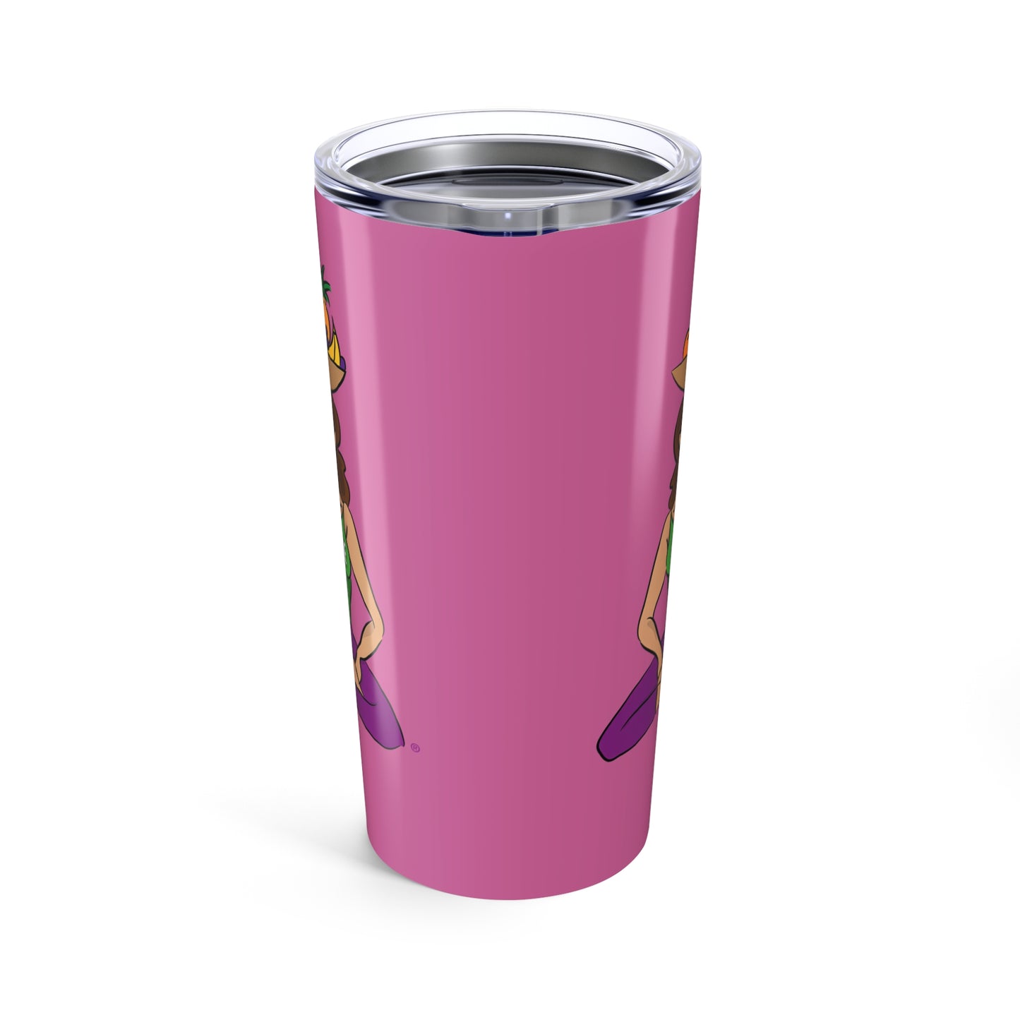 Tumbler (20oz) - Yoga Lady 1  (pink)