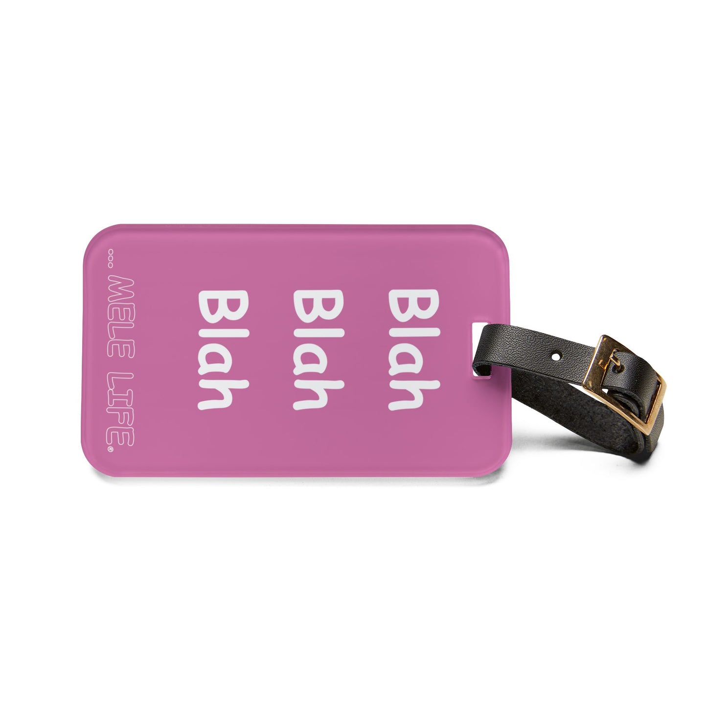 Luggage Tag - Blah Blah Blah  (pink)