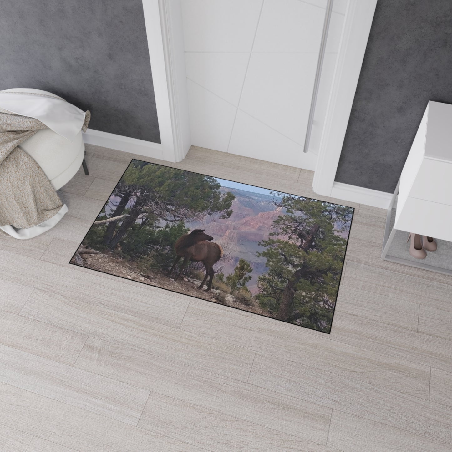 Floor Mat - Elk at the Grand Canyon