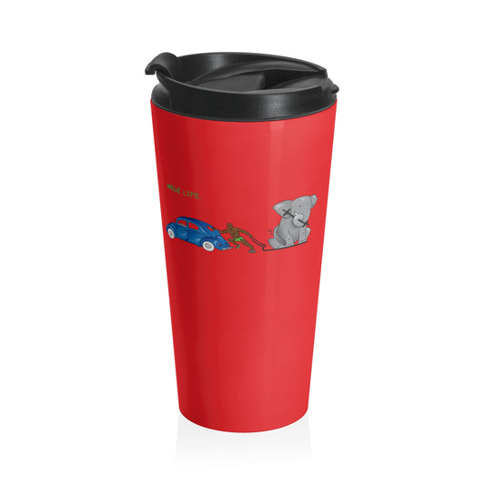 Travel Mug (15oz) - Strong Black Man  (red)