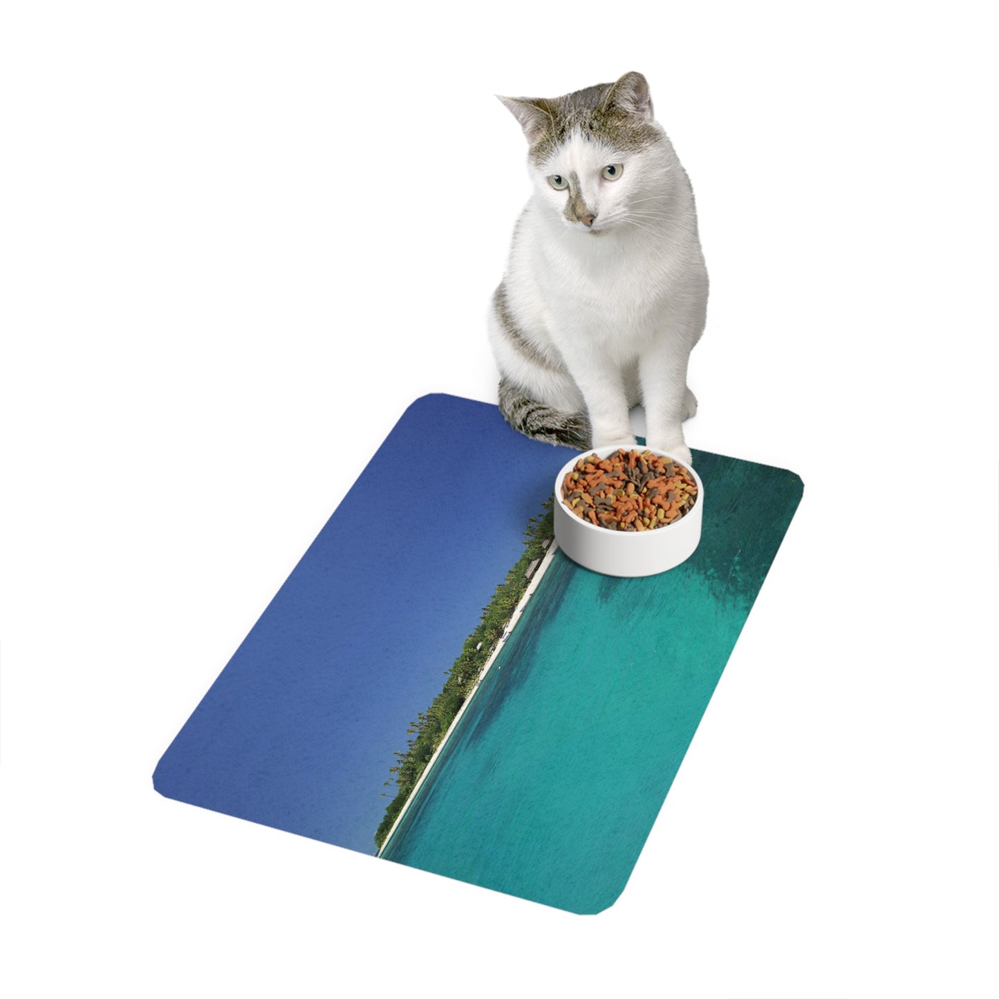 Dog Food Mat - Tropical Island