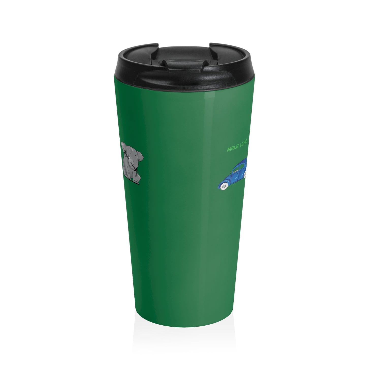 Travel Mug (15oz) - Strong White Man  (green)