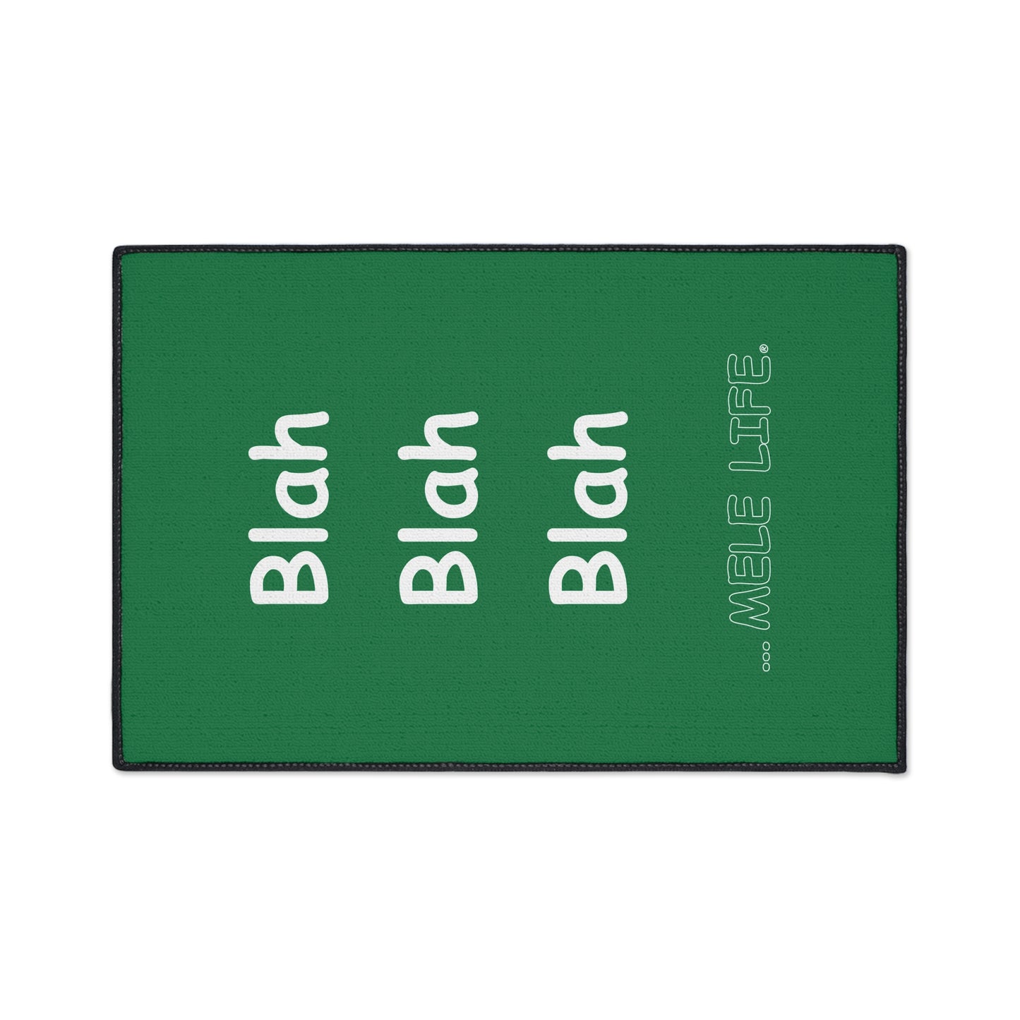 Floor Mat - Blah Blah Blah   (green)