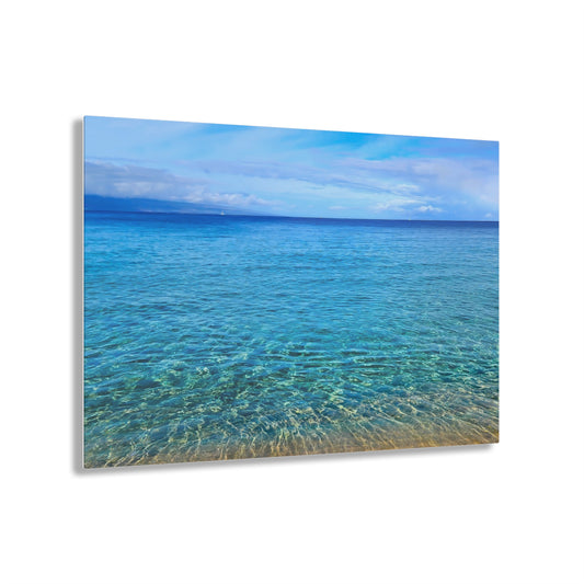 Acrylic Art - Ocean around the island of Maui