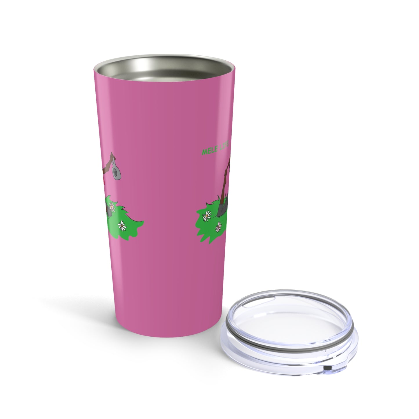 Tumbler (20oz) - Yoga Lady 2  (pink)