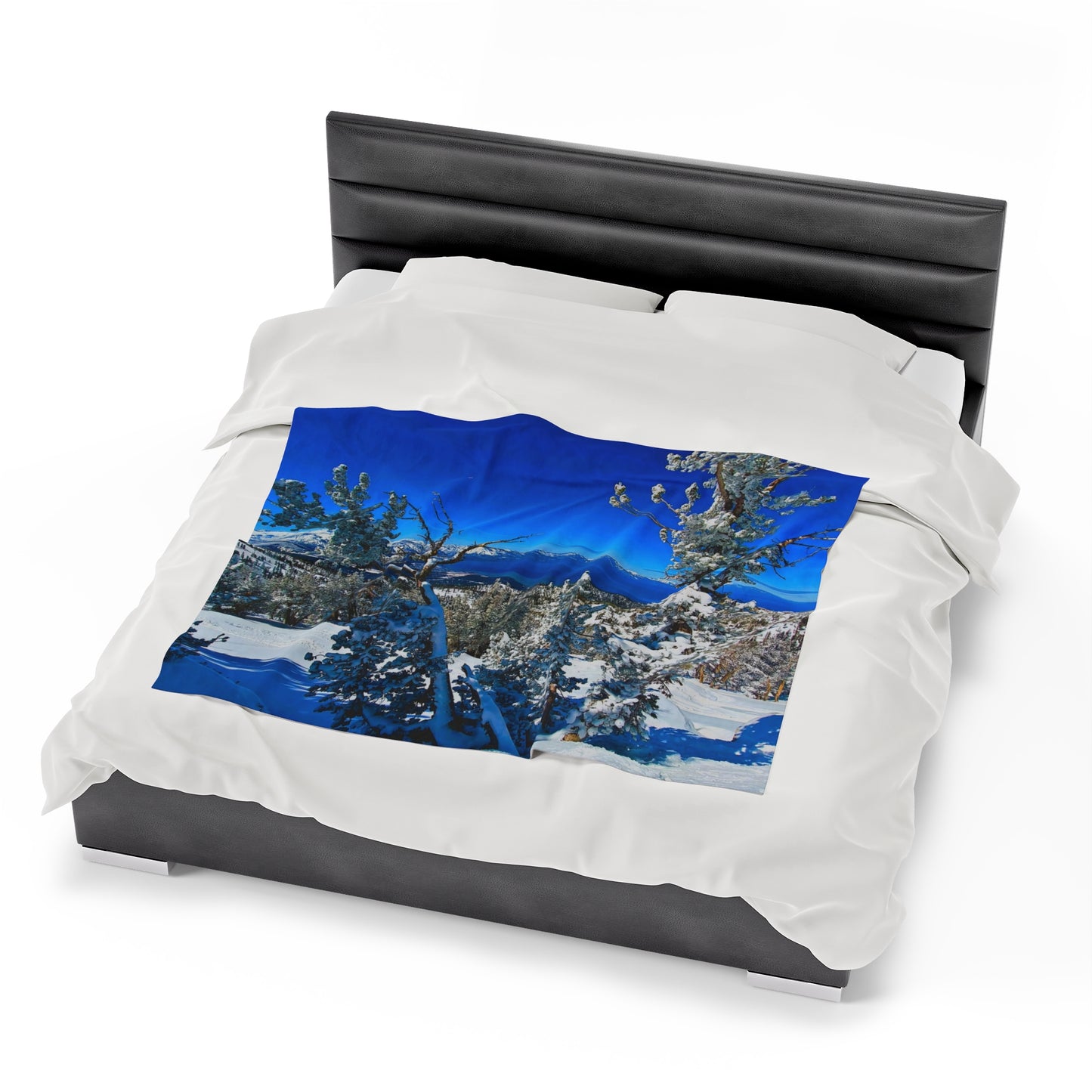 Blanket Velveteen Plush - Lake Tahoe in Winter