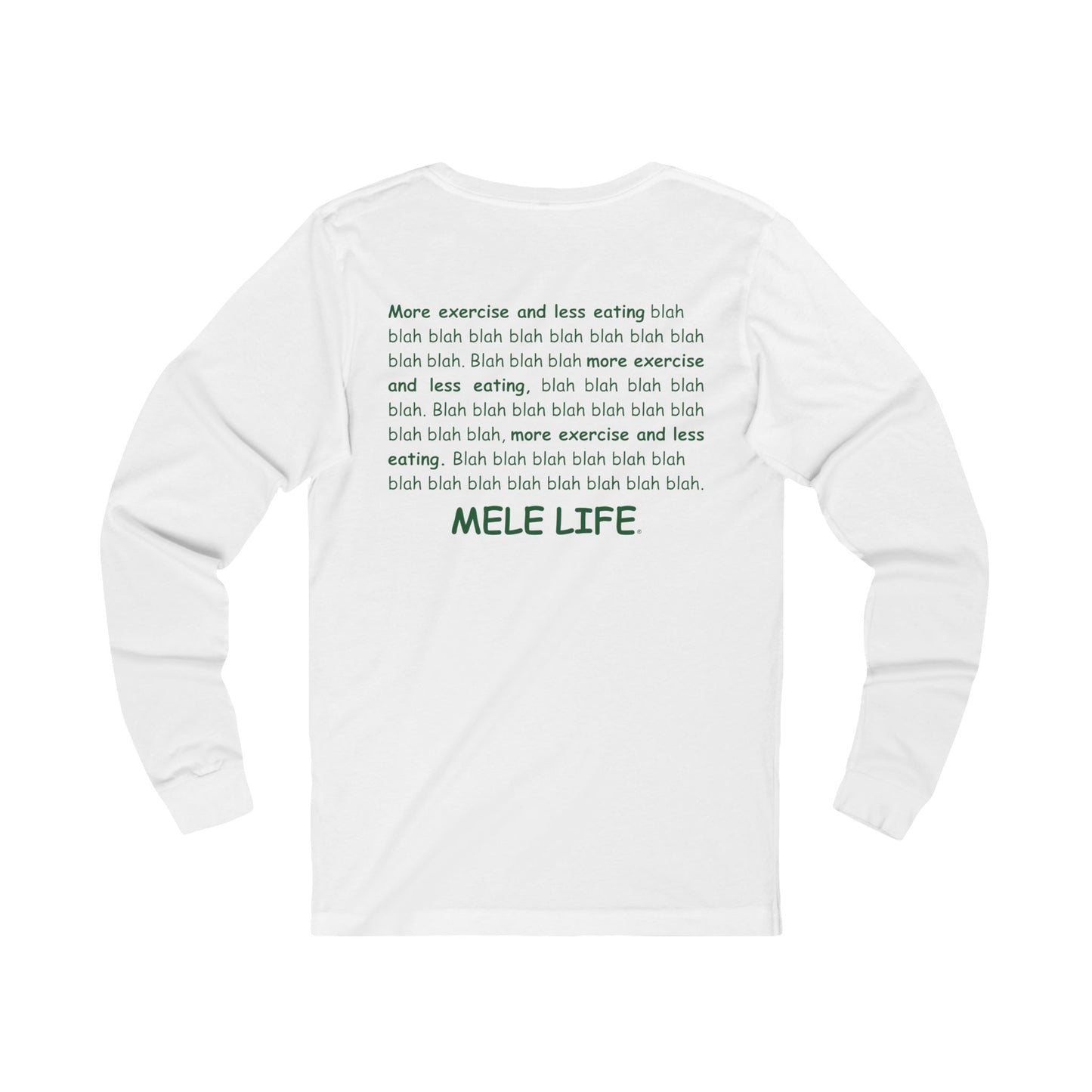 Long Sleeve Tee (Unisex) - Veggie Bike  (green text)