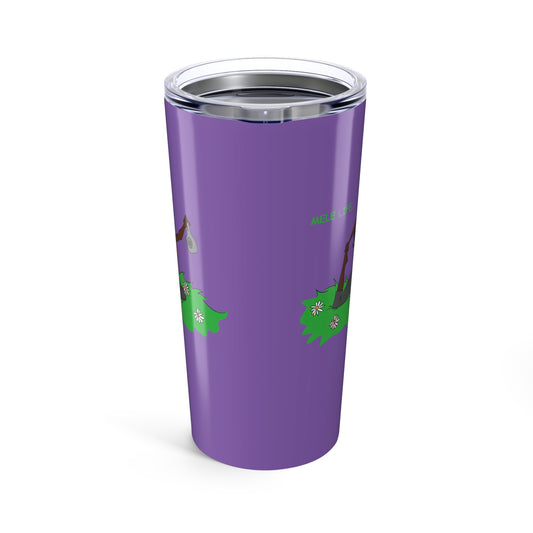 Tumbler (20oz) - Yoga Lady 2  (purple)