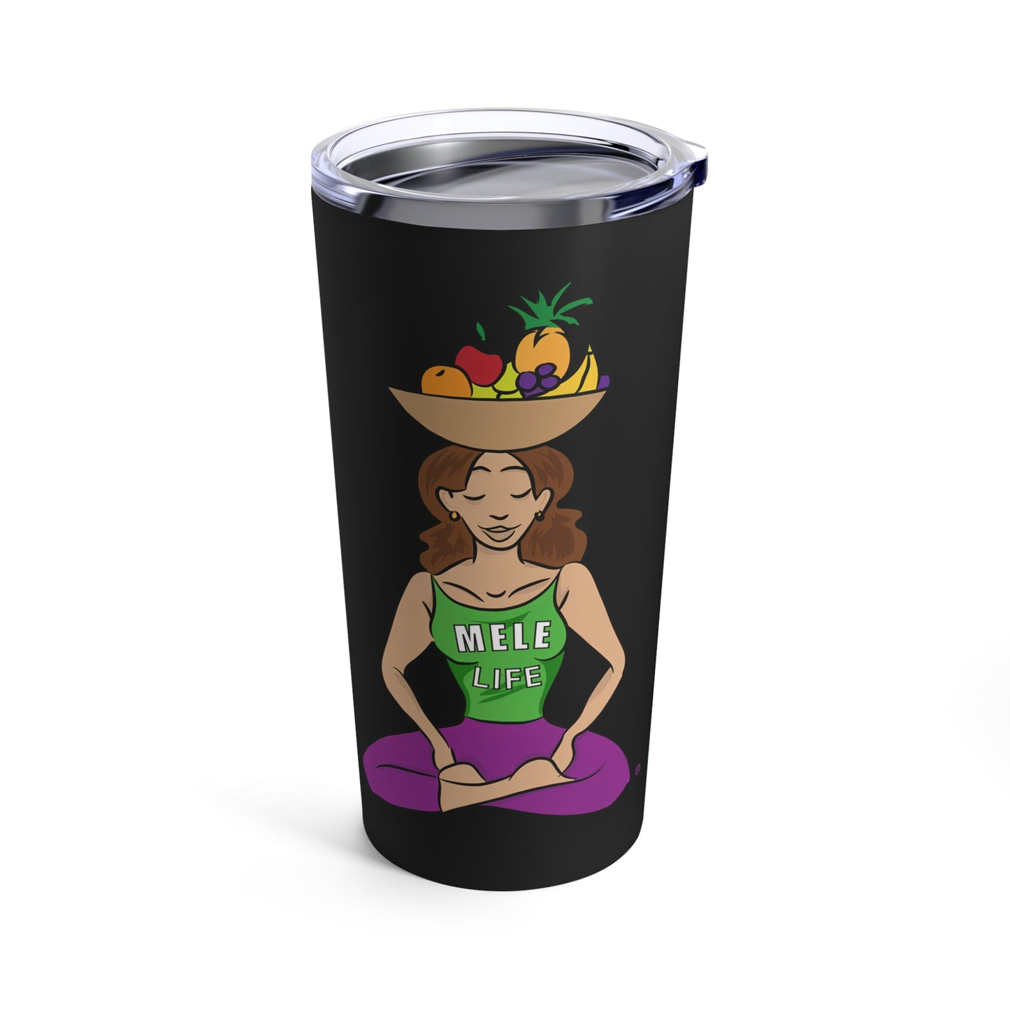 Tumbler 20oz - Yoga Lady1   (black)