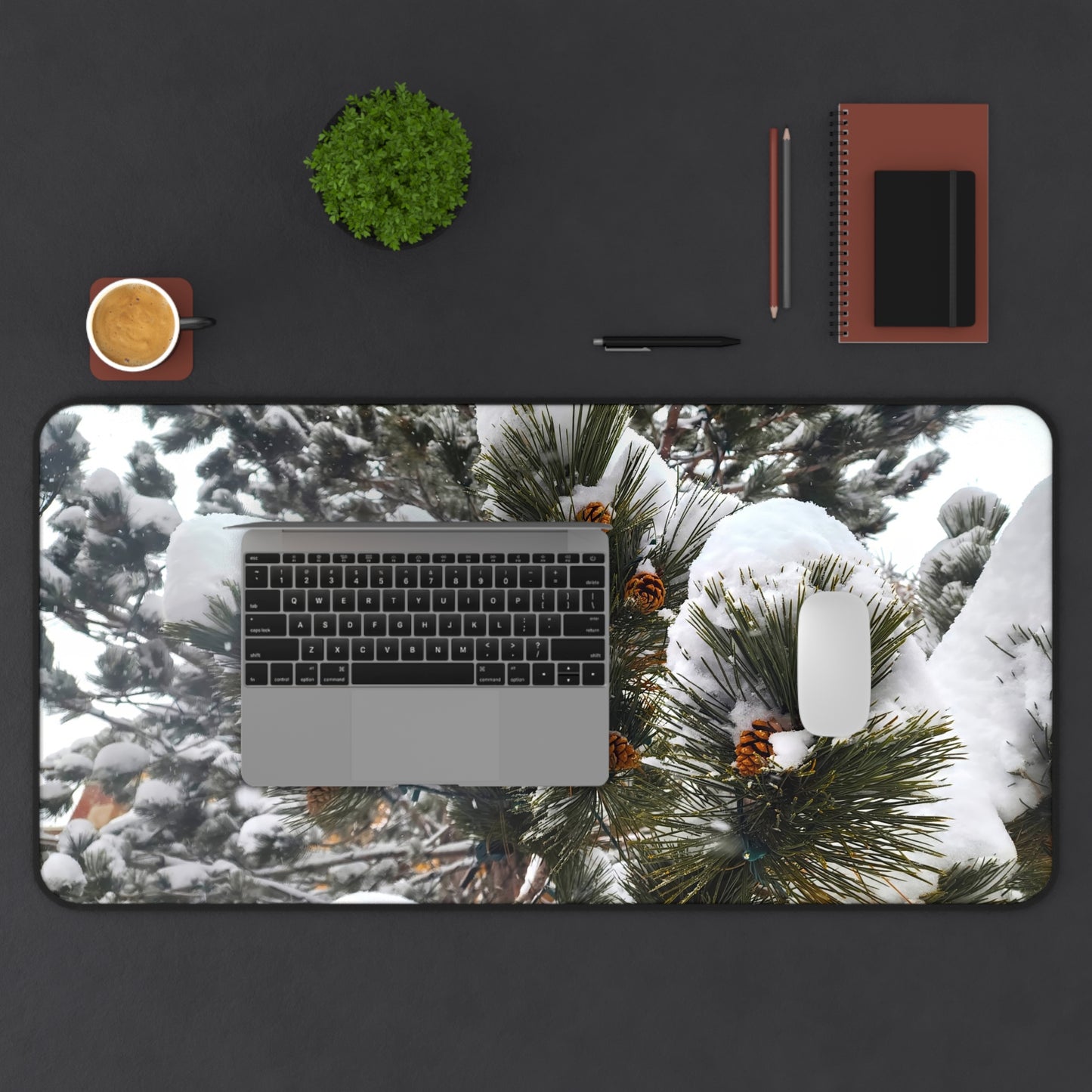Desk Mat - Pine Cones