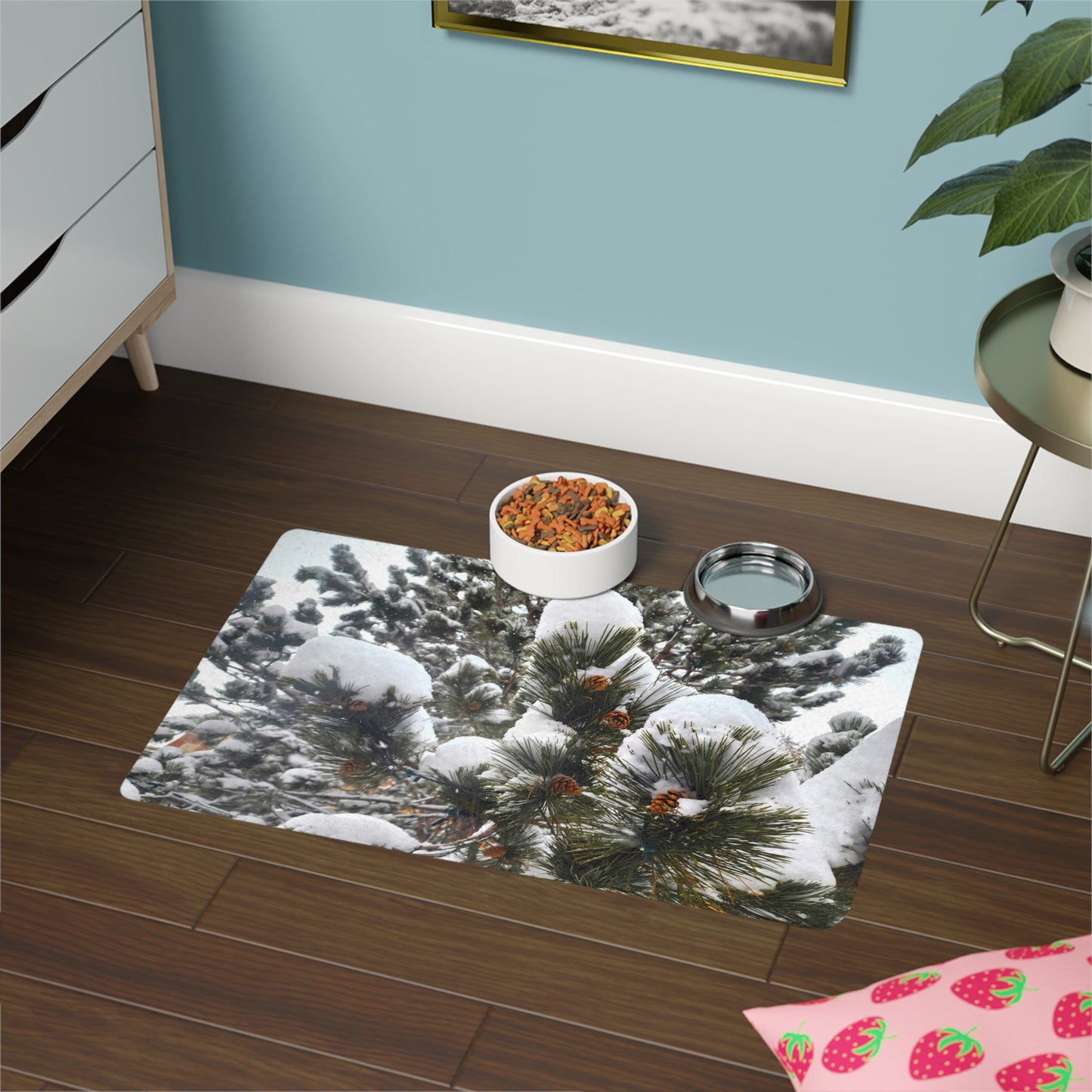 Dog Food Mat - Pine Cones