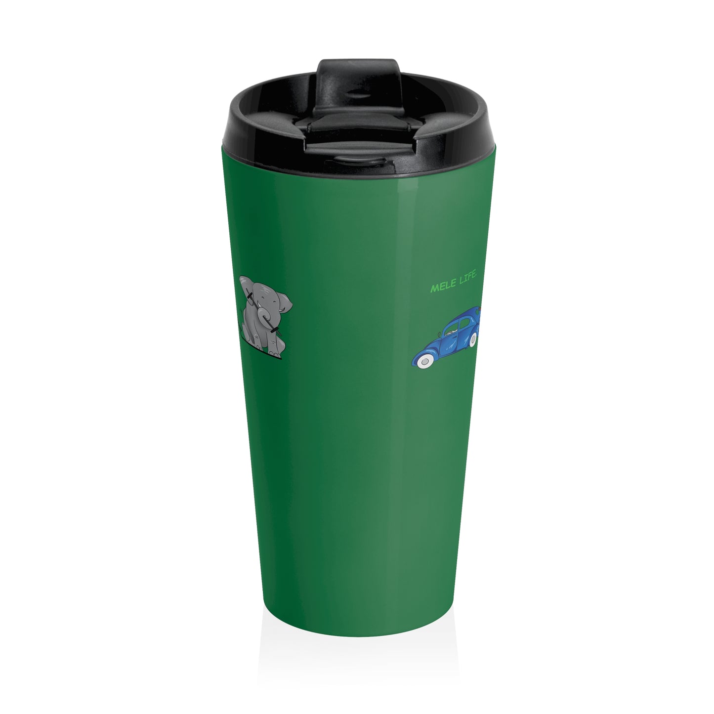 Travel Mug (15oz) - Strong Black Man  (green)
