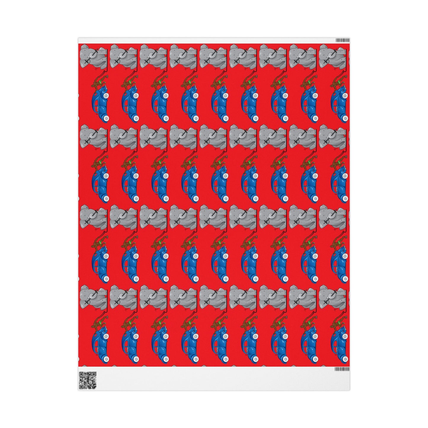 Wrapping Paper - Strong black man   (red paper)