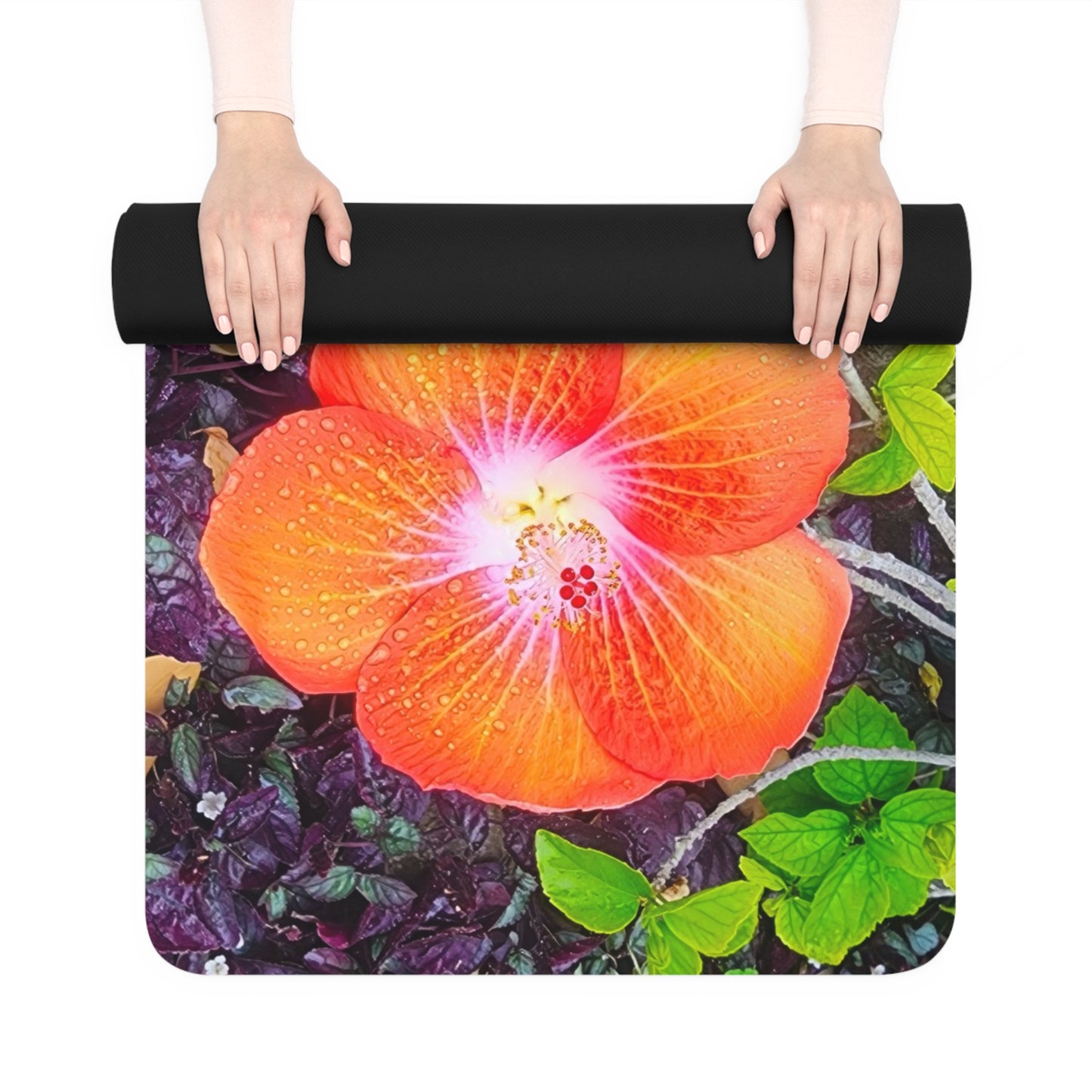 Yoga Mat - Hibiscus flower  (Hawaii)